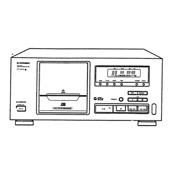 Pioneer PD-F606 Operating Instructions Manual