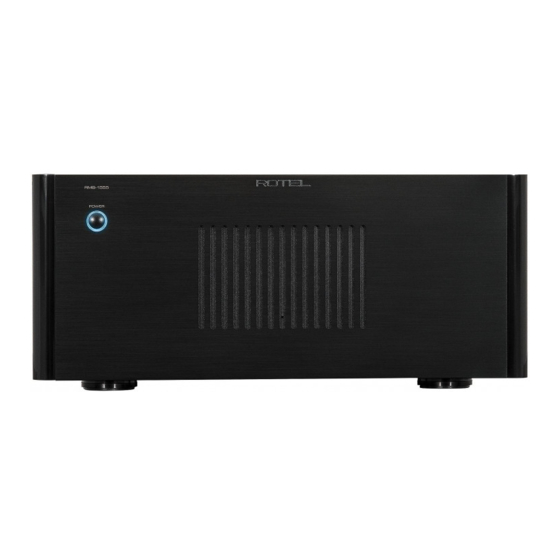 Rotel RMB-1555 Owner's Manual