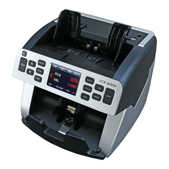 CASH CONCEPTS CCE 6000 Manual