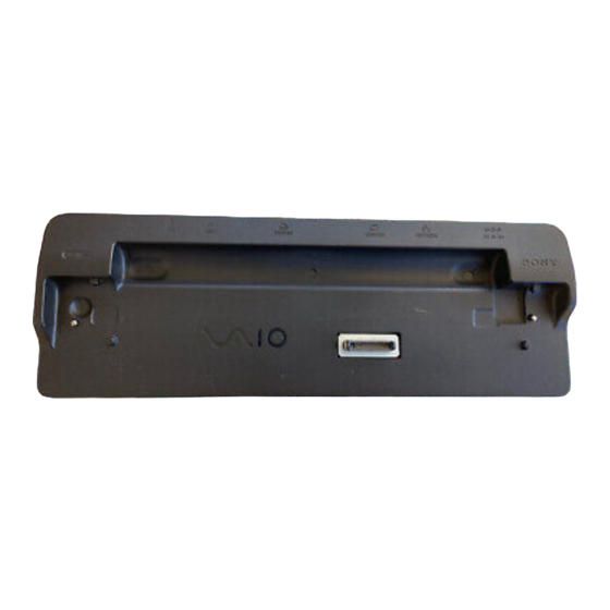 Sony Vaio VGP-PRT1 Operating Instructions