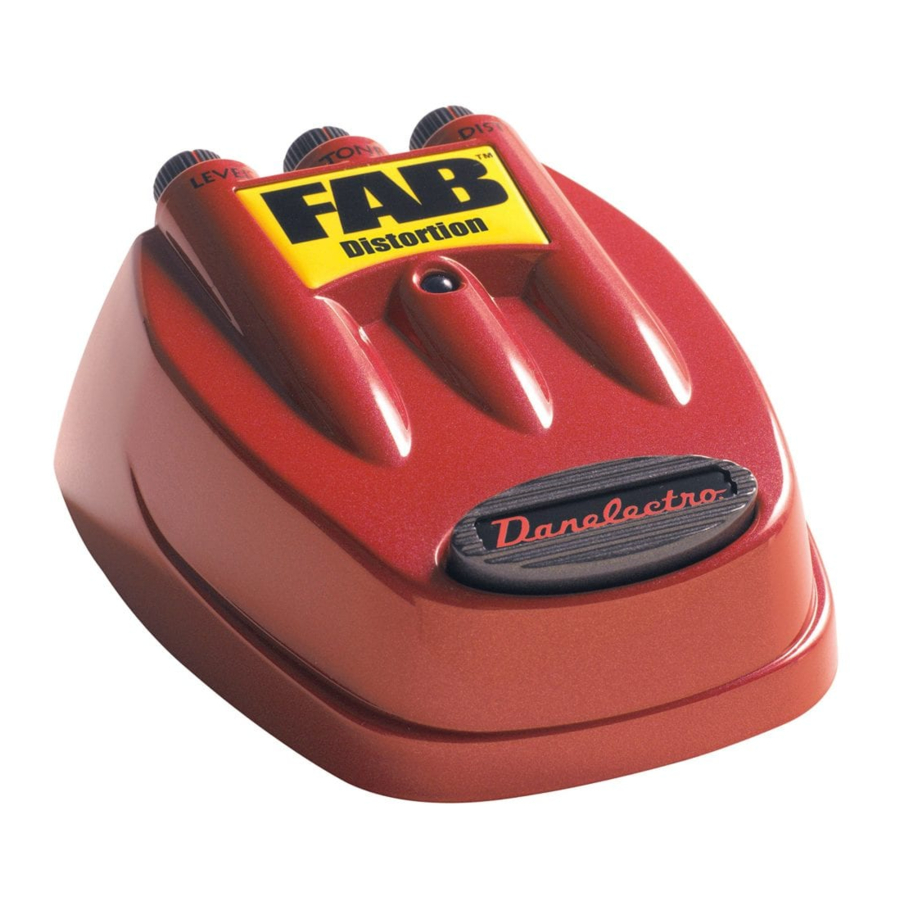 Danelectro Distortion D-1 - Music Pedal Instructions