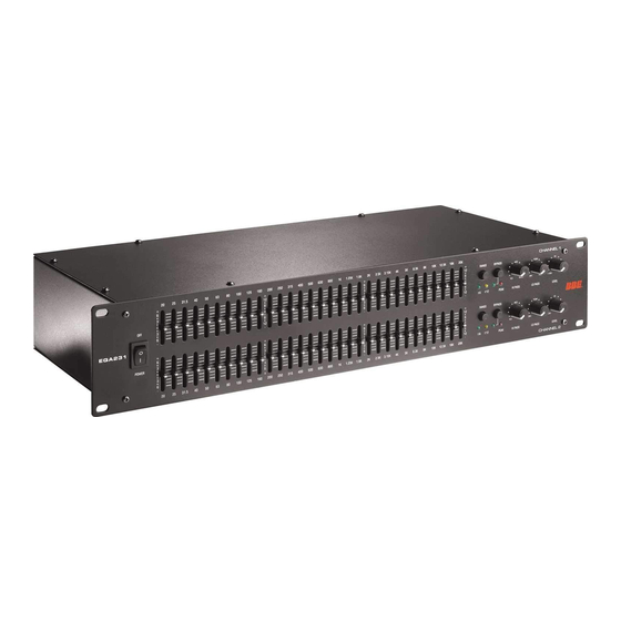 BBE EQA231 User And Reference Manual