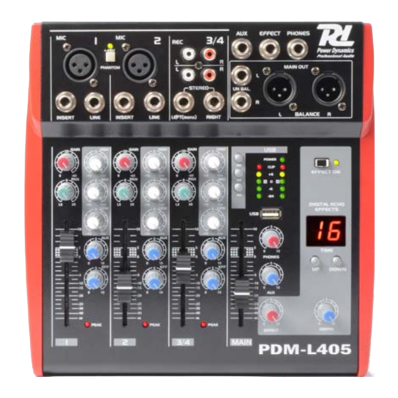 Power Dynamics PDM - MP3/ECHO User Manual