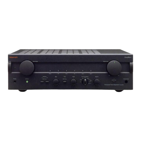 Nakamichi Amolifier1 Owner's Manual