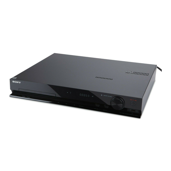 Sony HBD-DZ170 - Dvd Receiver Manuals