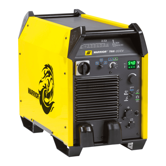ESAB Warrior 750i CC/CV Instruction Manual