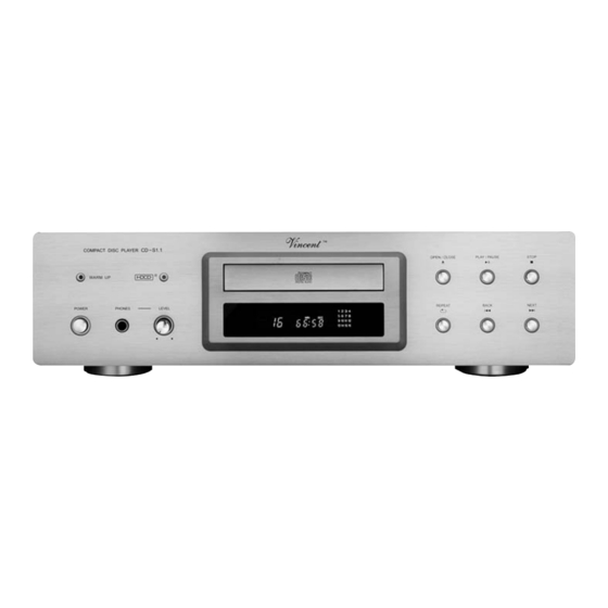 VINCENT CD-S1.1 Instructions For Use Manual