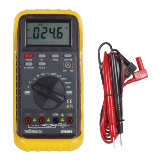 Velleman DVM66 Operation Manual