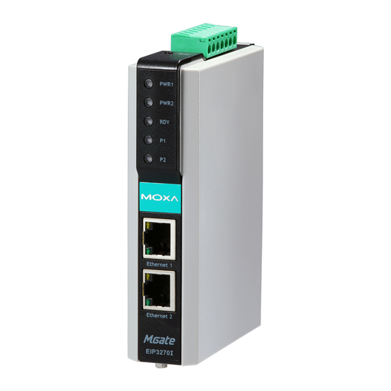 Moxa Technologies MGate EIP3170 Quick Installation Manual