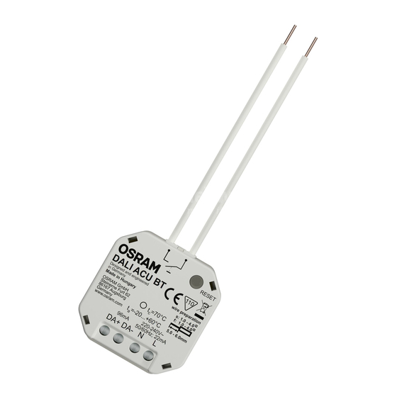 Osram DALI ACU BT Installation Manual