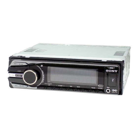 Sony CDX-GT650UI Operating Instructions Manual