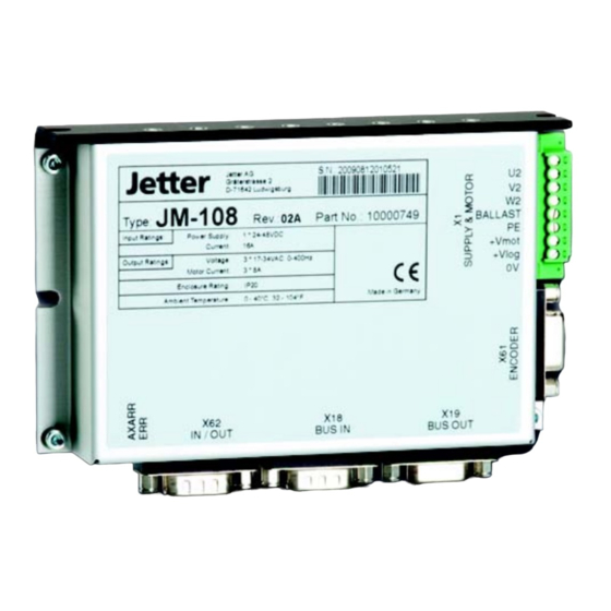 Jetter JM-108 User Manual