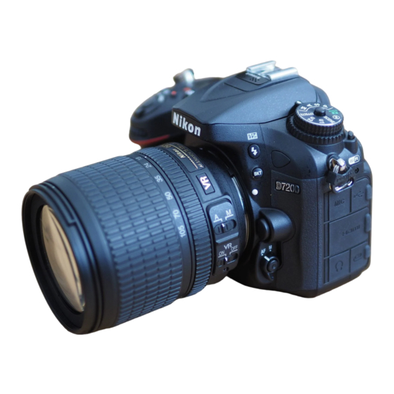 Niko D7200 Camera Manual
