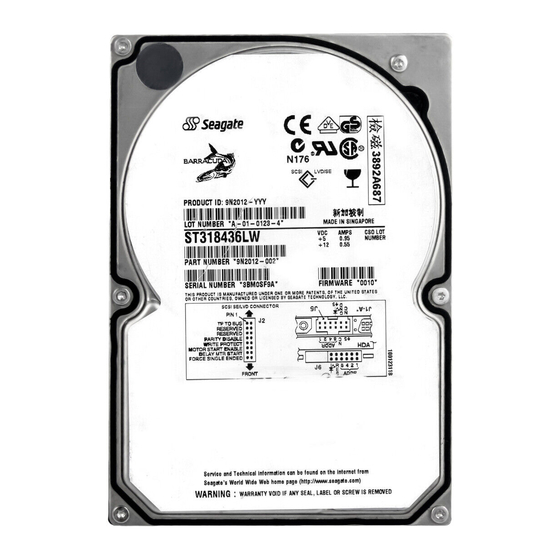 Seagate ST318436LW Product Manual