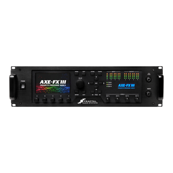 Fractal Audio Axe-Fx III Manuals