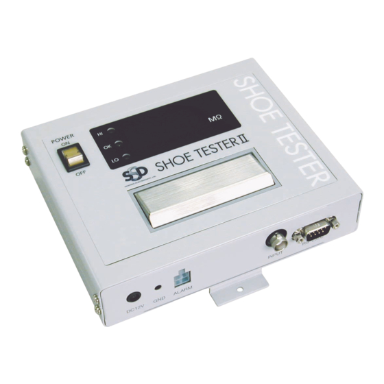 SSD SHOETESTER II Instruction Manual