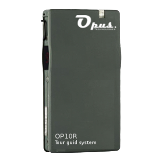 Opus OP-10R Wireless UHF Receiver Manuals