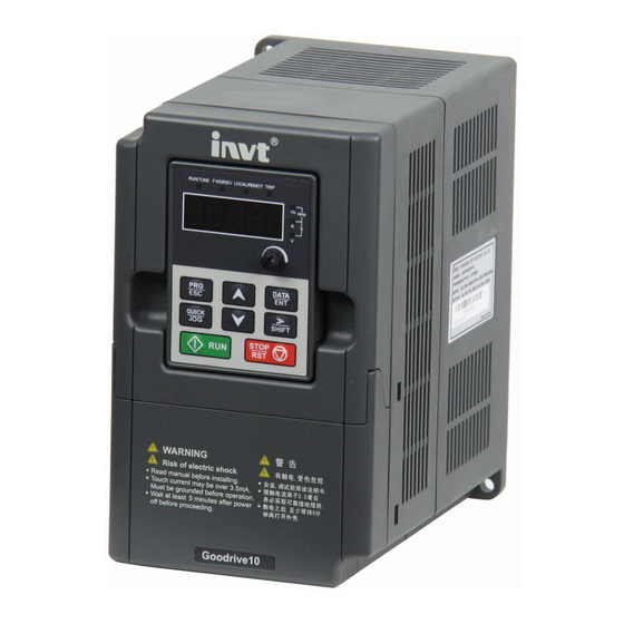 INVT 0R7G-4 Operation Manual