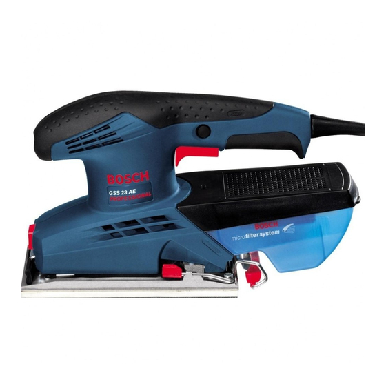 Bosch Professional GSS 23 AE Original Instructions Manual