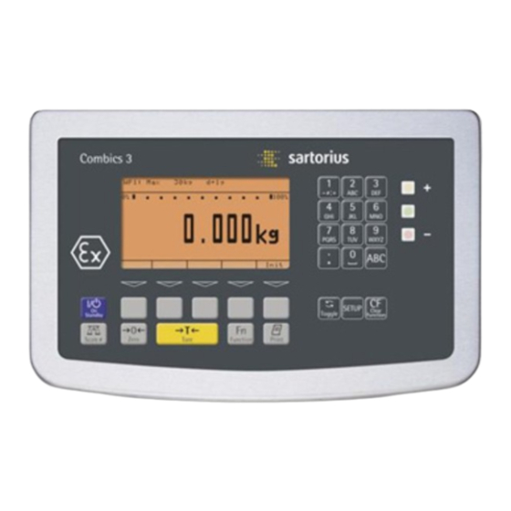 Sartorius Combics 3 CIXS3 Installation Instructions And Safety Information