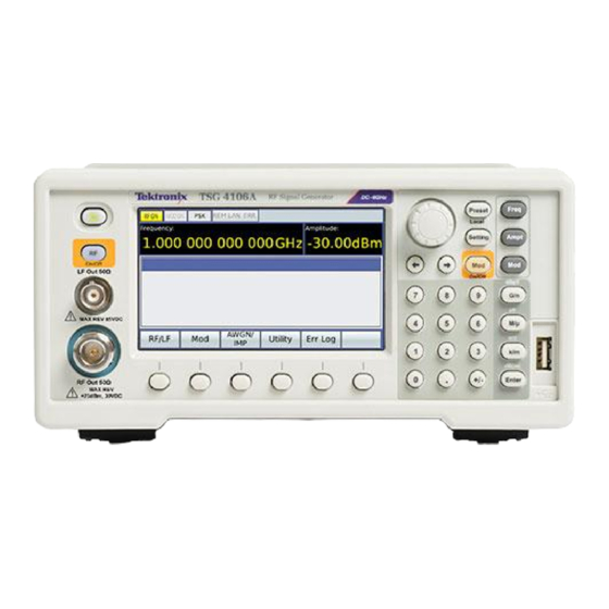 Tektronix TSG4100A-RM1 Instructions Manual