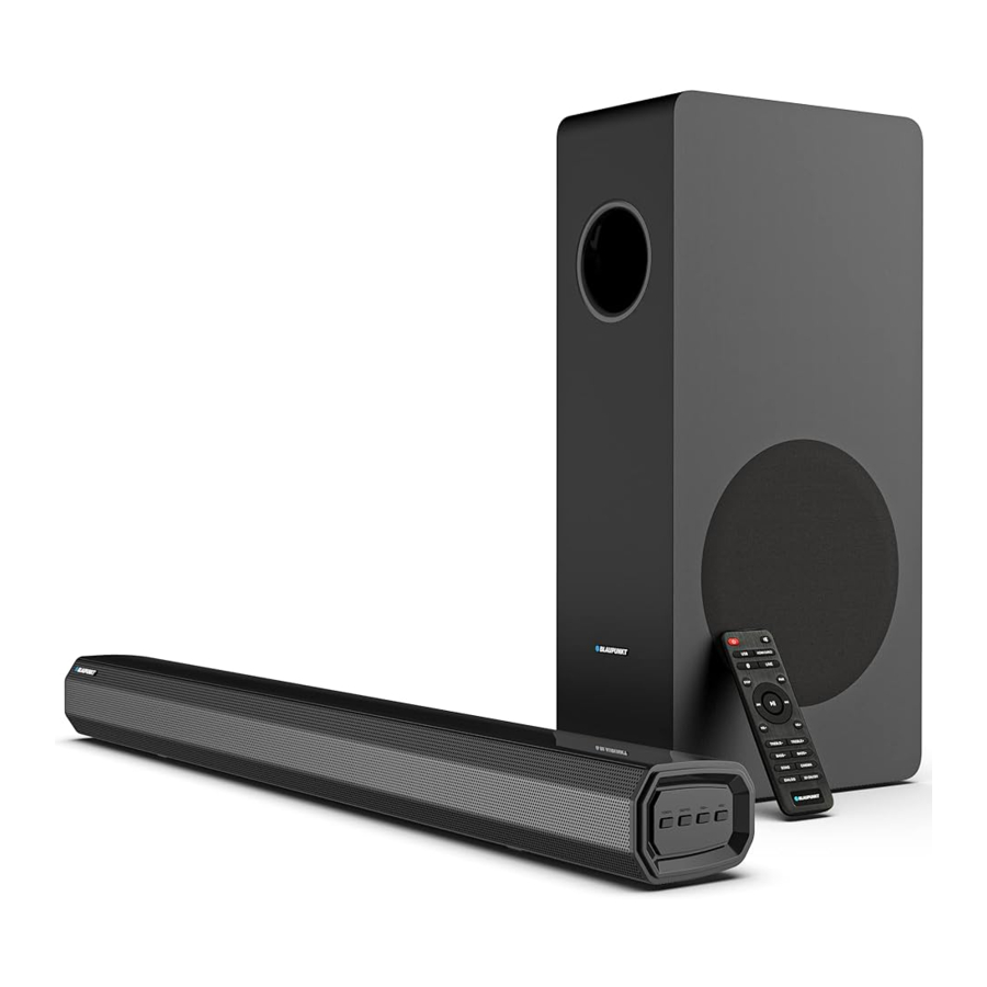Blaupunkt SBW250 - Soundbar Manual