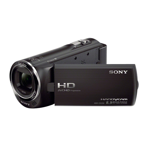 Sony HDR-CX220/B "Handycam User Manual