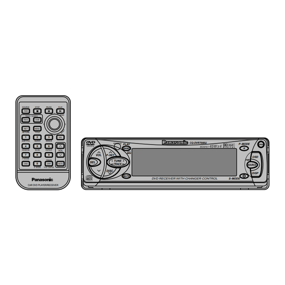 Panasonic CQ-DVR7000U Operating Instructions Manual