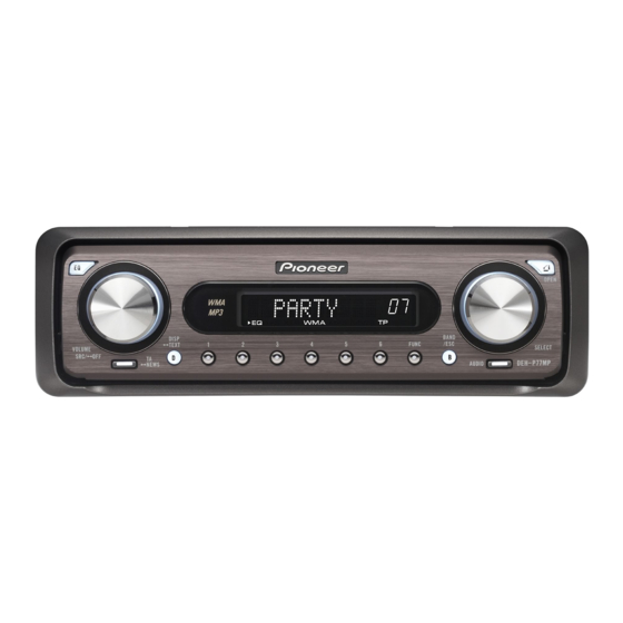 Pioneer DEH-P77MP Operation Manual
