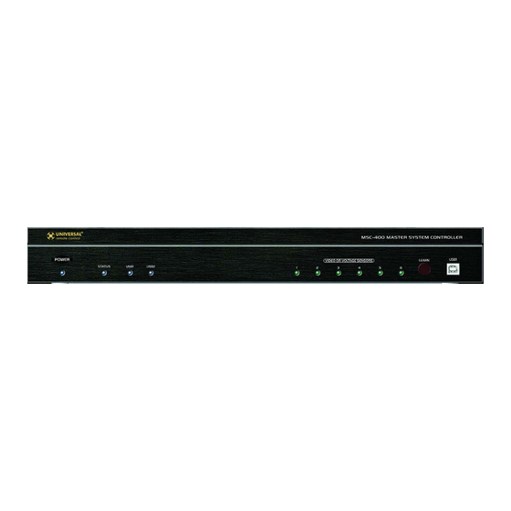 Universal Remote Control MSC-400 Programming Manual