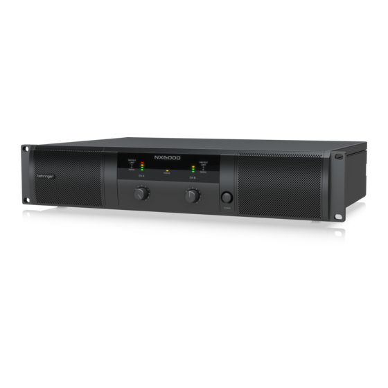 Behringer NX3000 Quick Start Manual