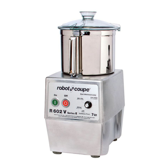 Robot Coupe E Series Operation Manual