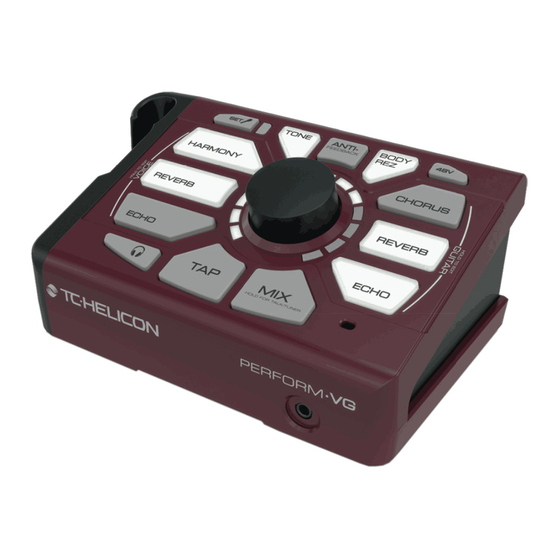 TC-Helicon PERFORM-VG Quick Start Manual
