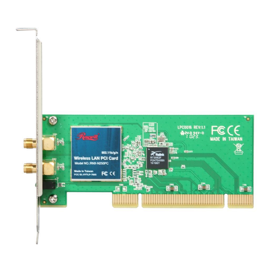 Rosewill RNX-N250PC PCI Express Adapter Manuals