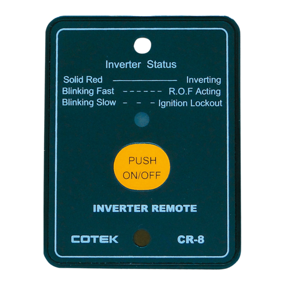 Cotek CR8 User Manual
