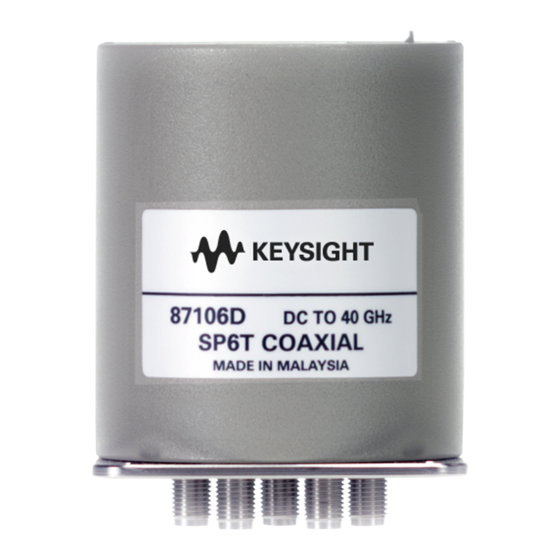 Keysight Technologies 87104A SP4T Operating And Service Manual