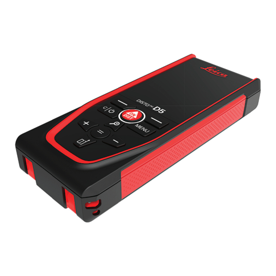 Leica Geosystems DISTO D5 Quick Start