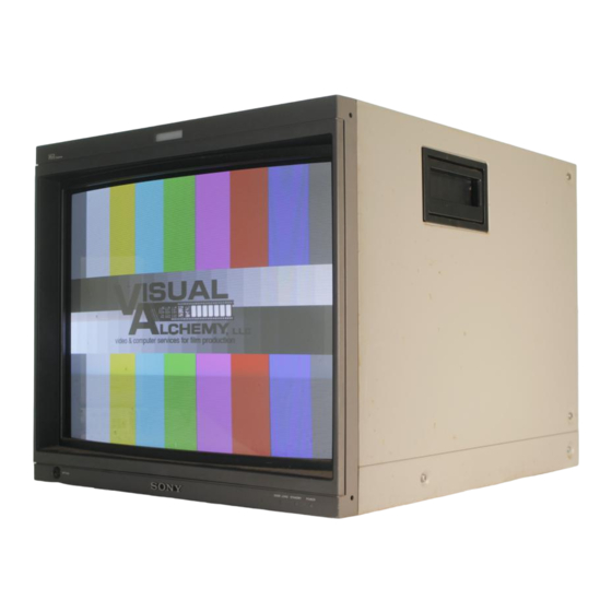 Sony Trinitron BVM-20G1U Operation Manual