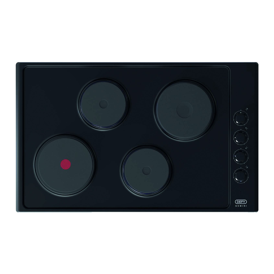 Defy GEMINI SOLID PLATE Owner's Manual