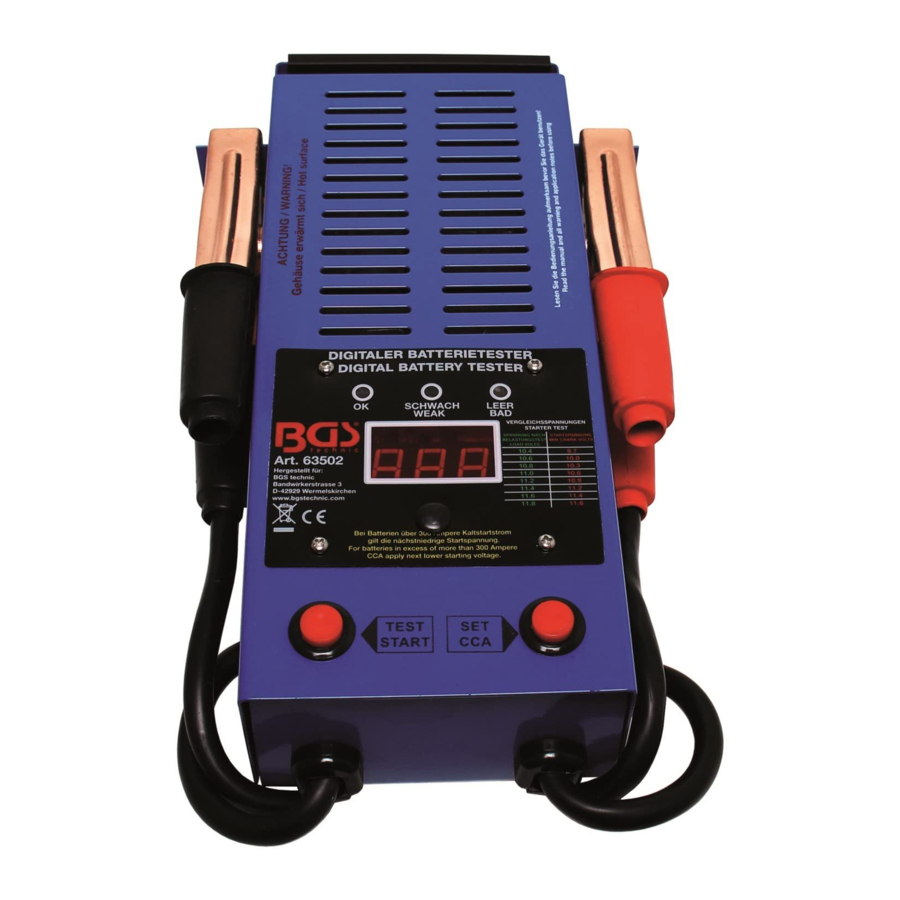 BGS technic 63502 Instruction Manual