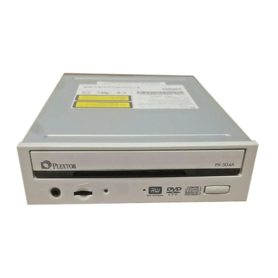 Plextor PX-504A Installation And User Manual