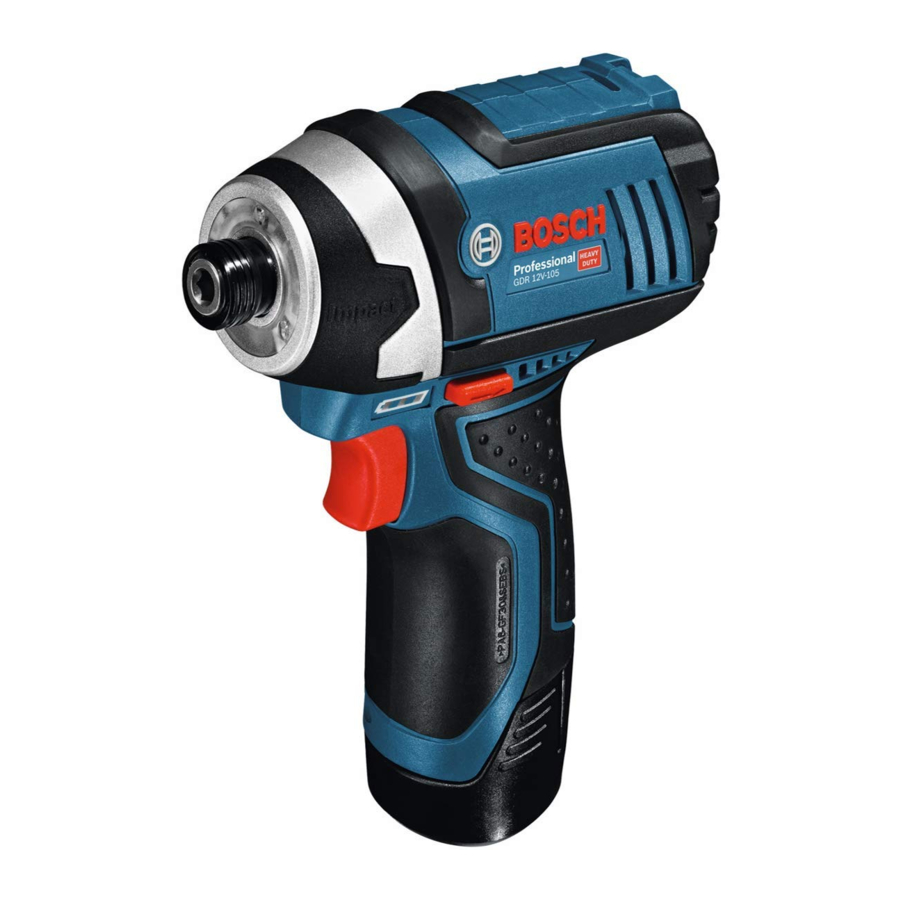 Bosch Professional GDR 12V-105 Manual