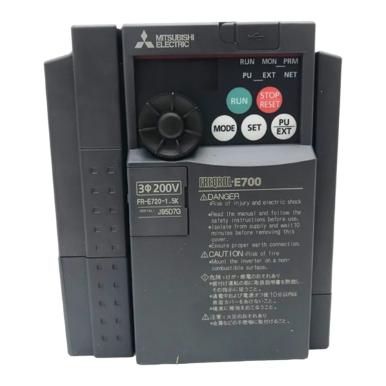 Mitsubishi Electric FR-E700 Installation Manuallines