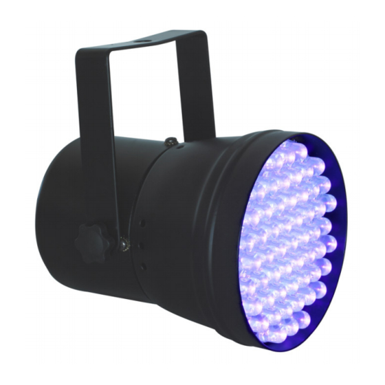 Beamz PAR36 Spot 55 Ultraviolet LED's DMX Manuals