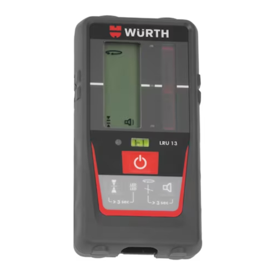 Würth LRU 13 Translation Of The Original Operating Instructions