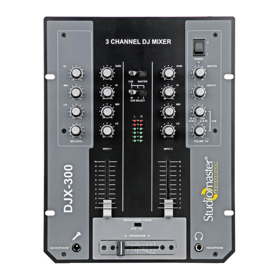 Studiomaster DJX-300 Instruction Manual