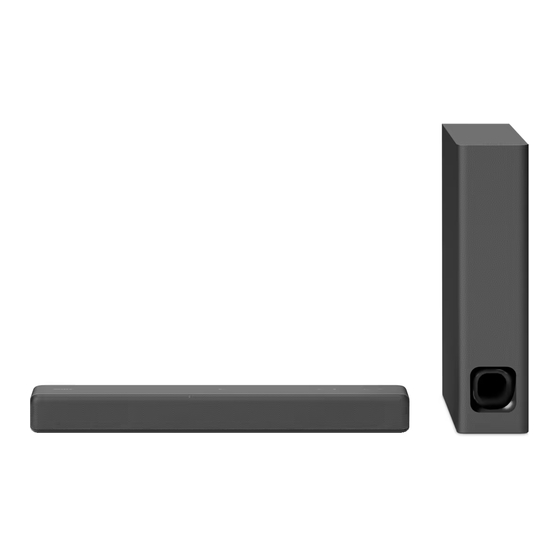 Sony HT-MT300 Startup Manual