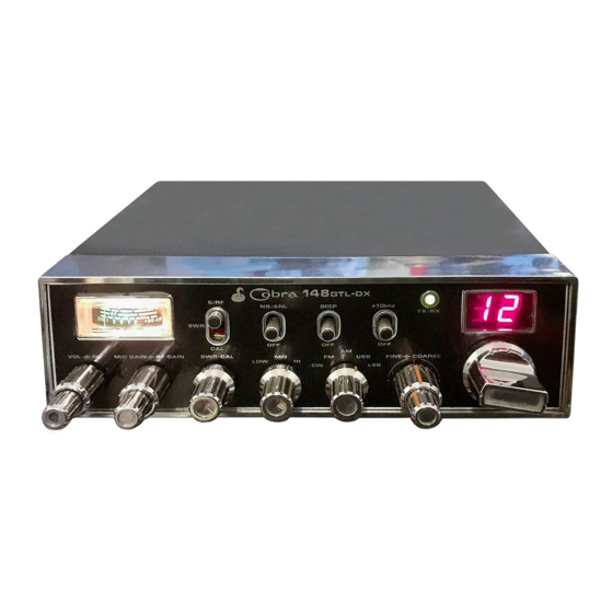 Cobra 148GTL-DX Instruction Manual