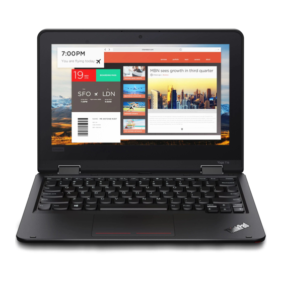 Lenovo ThinkPad 11e Yoga Gen 6 Setup Manual