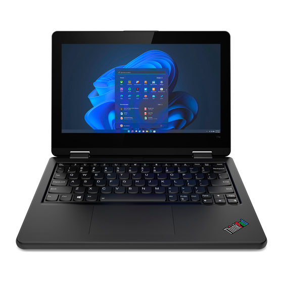 Lenovo ThinkPad 11e Yoga Gen 6 Setup Manual